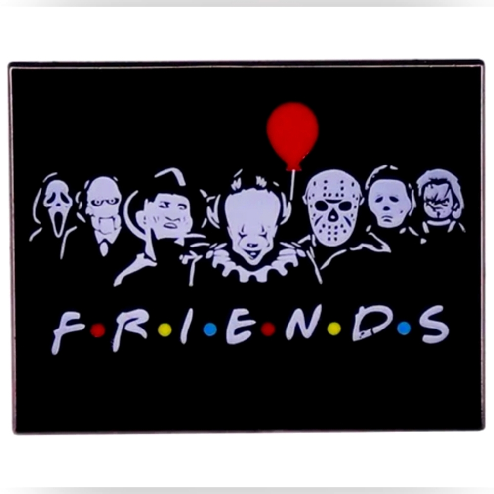 1pc 1" Enamal Halloween Serial Killer Friends pin